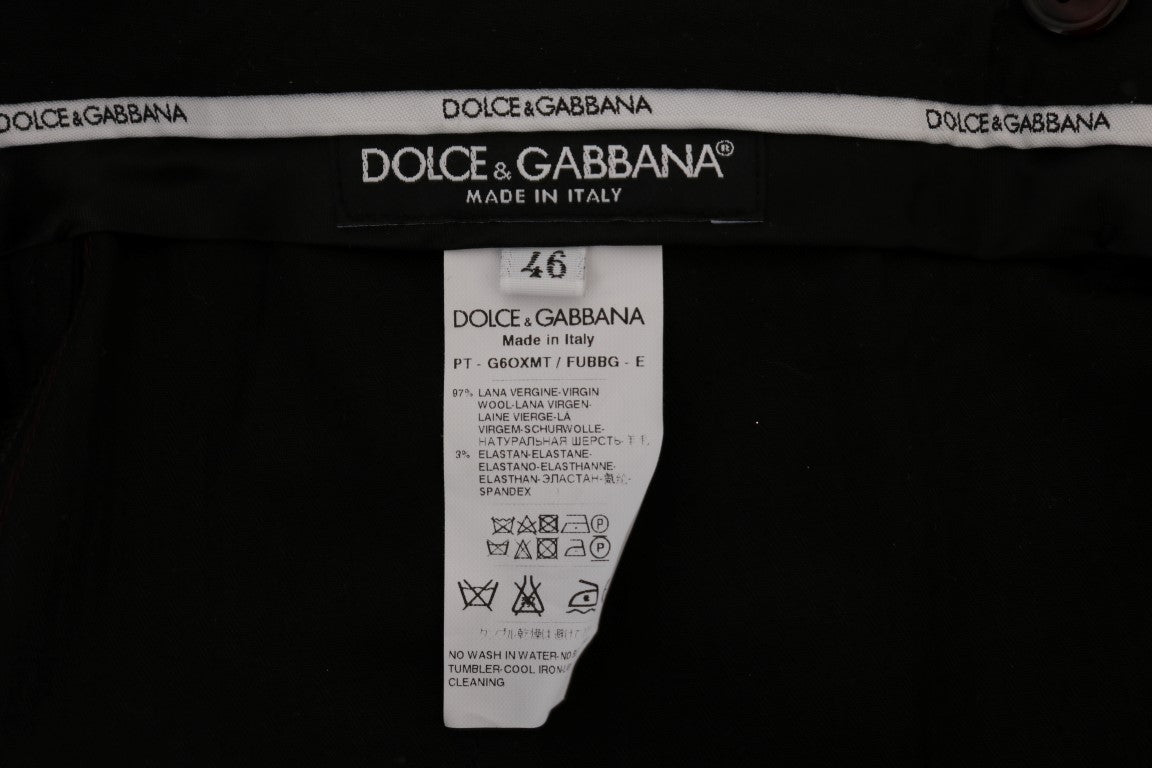 Фіолетові елегантні приталені офіційні штани Dolce &amp; Gabbana