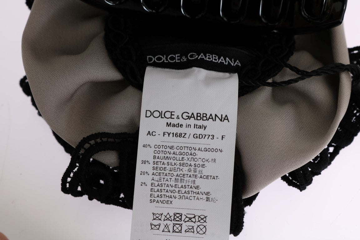 Елегантна заколка для волосся з квітковим мереживом Dolce &amp; Gabbana