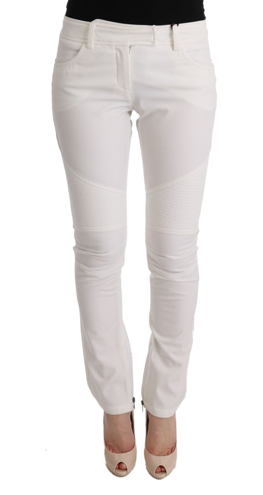 Бавовняні штани Ermanno Scervino Chic White Slim Fit