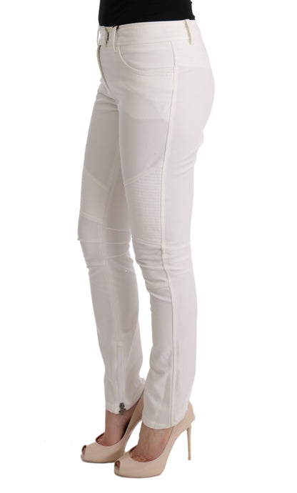 Бавовняні штани Ermanno Scervino Chic White Slim Fit