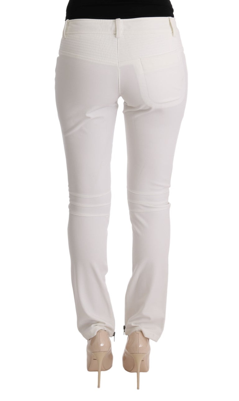 Бавовняні штани Ermanno Scervino Chic White Slim Fit