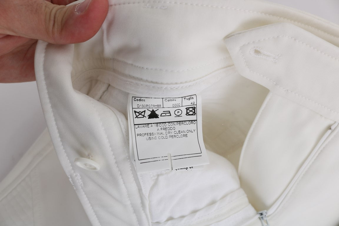 Бавовняні штани Ermanno Scervino Chic White Slim Fit