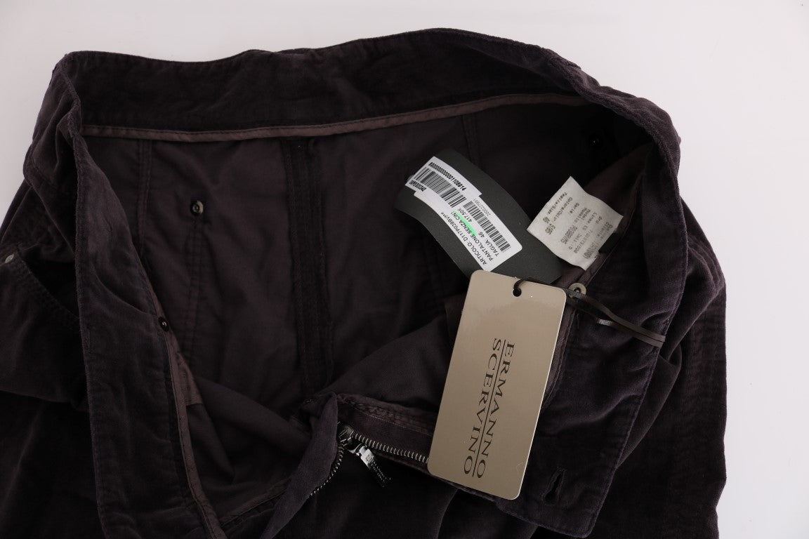 Коричневі укорочені бавовняні штани Ermanno Scervino Chic