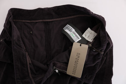 Коричневі укорочені бавовняні штани Ermanno Scervino Chic