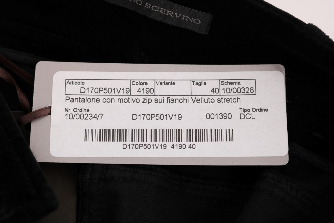 Укорочені чорні приталені штани Ermanno Scervino Chic