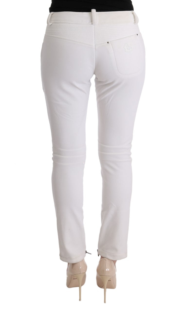 Бавовняні штани Ermanno Scervino Chic White Slim Fit