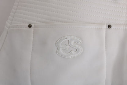 Бавовняні штани Ermanno Scervino Chic White Slim Fit