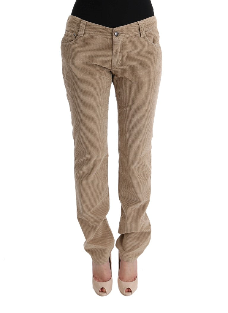Розкішні штани Ermanno Scervino Beige Regular Fit