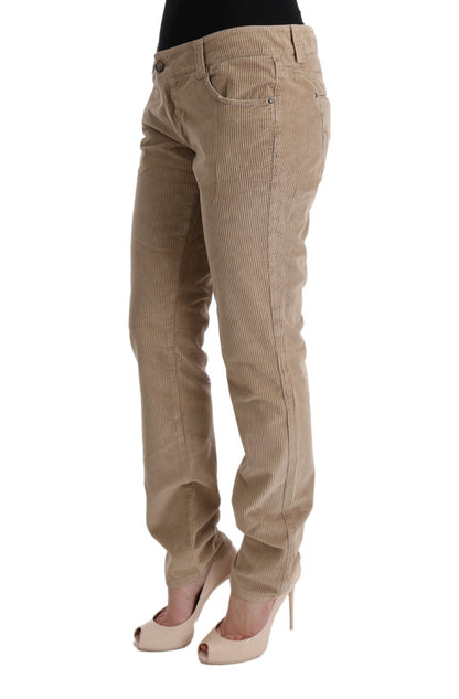 Розкішні штани Ermanno Scervino Beige Regular Fit
