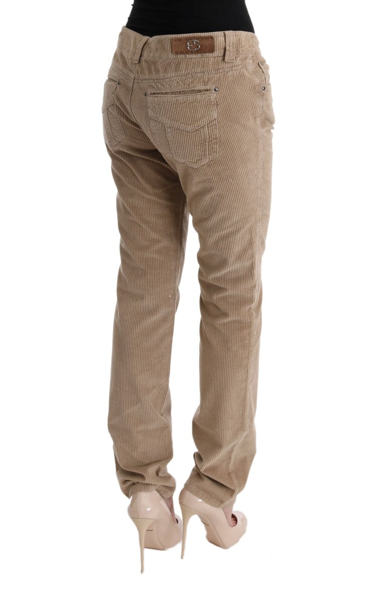 Розкішні штани Ermanno Scervino Beige Regular Fit