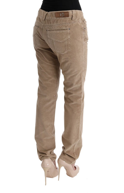 Розкішні штани Ermanno Scervino Beige Regular Fit