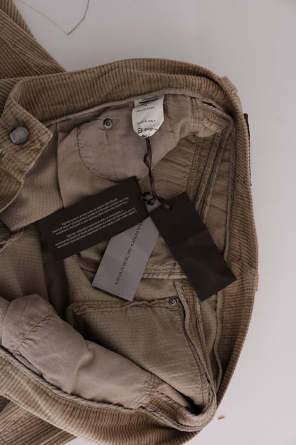 Розкішні штани Ermanno Scervino Beige Regular Fit