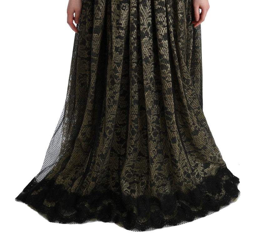 Сукня довгого крою Dolce &amp; Gabbana з мереживом і кришталевим кольором