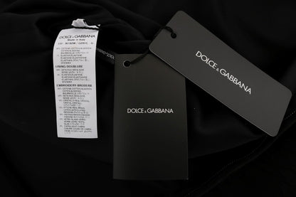 Чорна еластична міні-сукня Dolce &amp; Gabbana, прикрашена кристалами