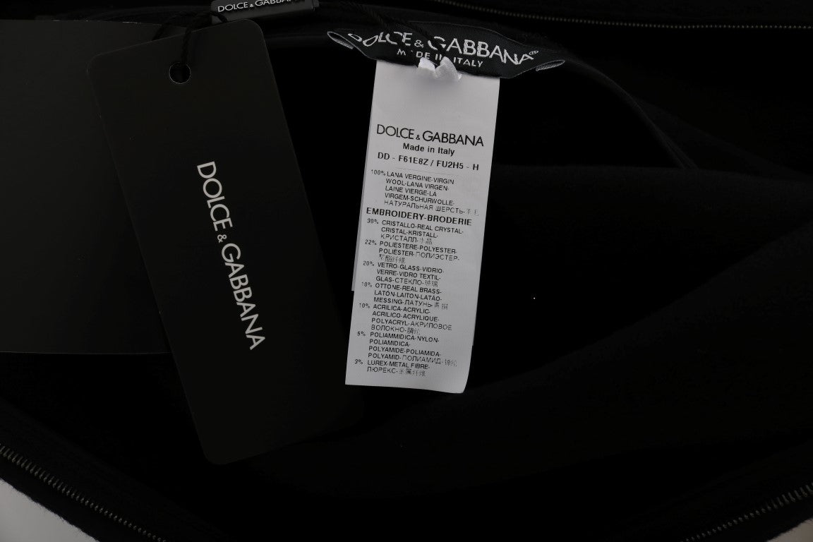 Чорна вовняна кришталева сукня принцеси Dolce &amp; Gabbana