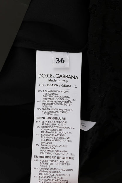 Елегантне чорне мереживне плаття Dolce &amp; Gabbana з аплікацією в формі серця