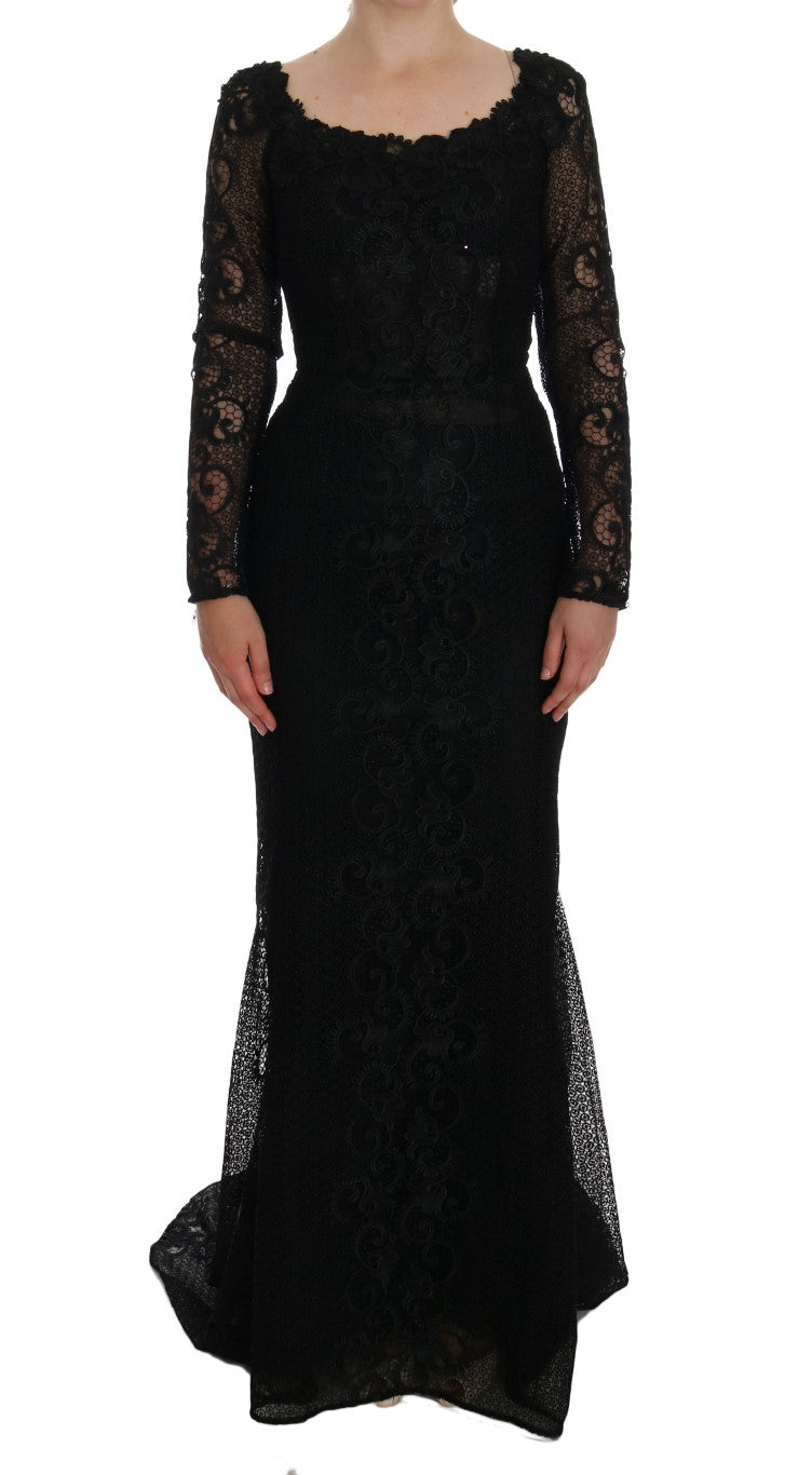 Елегантна довга чорна сукня-футляр Dolce &amp; Gabbana