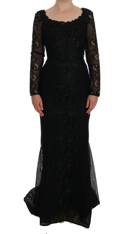 Елегантна довга чорна сукня-футляр Dolce &amp; Gabbana