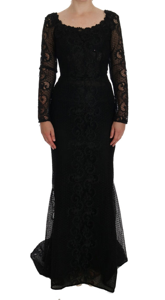 Елегантна довга чорна сукня-футляр Dolce &amp; Gabbana