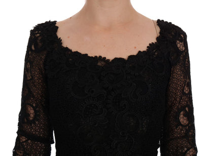 Елегантна довга чорна сукня-футляр Dolce &amp; Gabbana