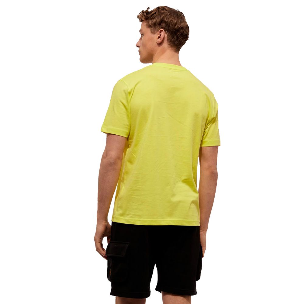 Жовта бавовняна футболка з тисненням логотипу Refrigiwear