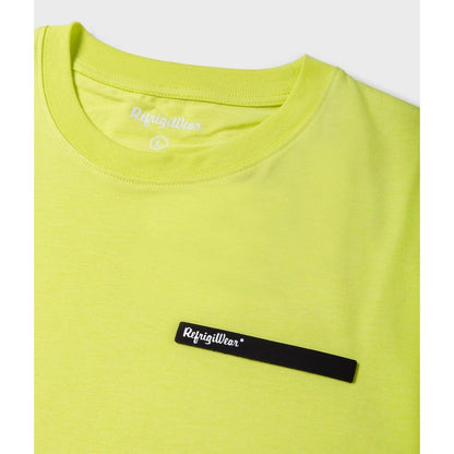 Жовта бавовняна футболка з тисненням логотипу Refrigiwear