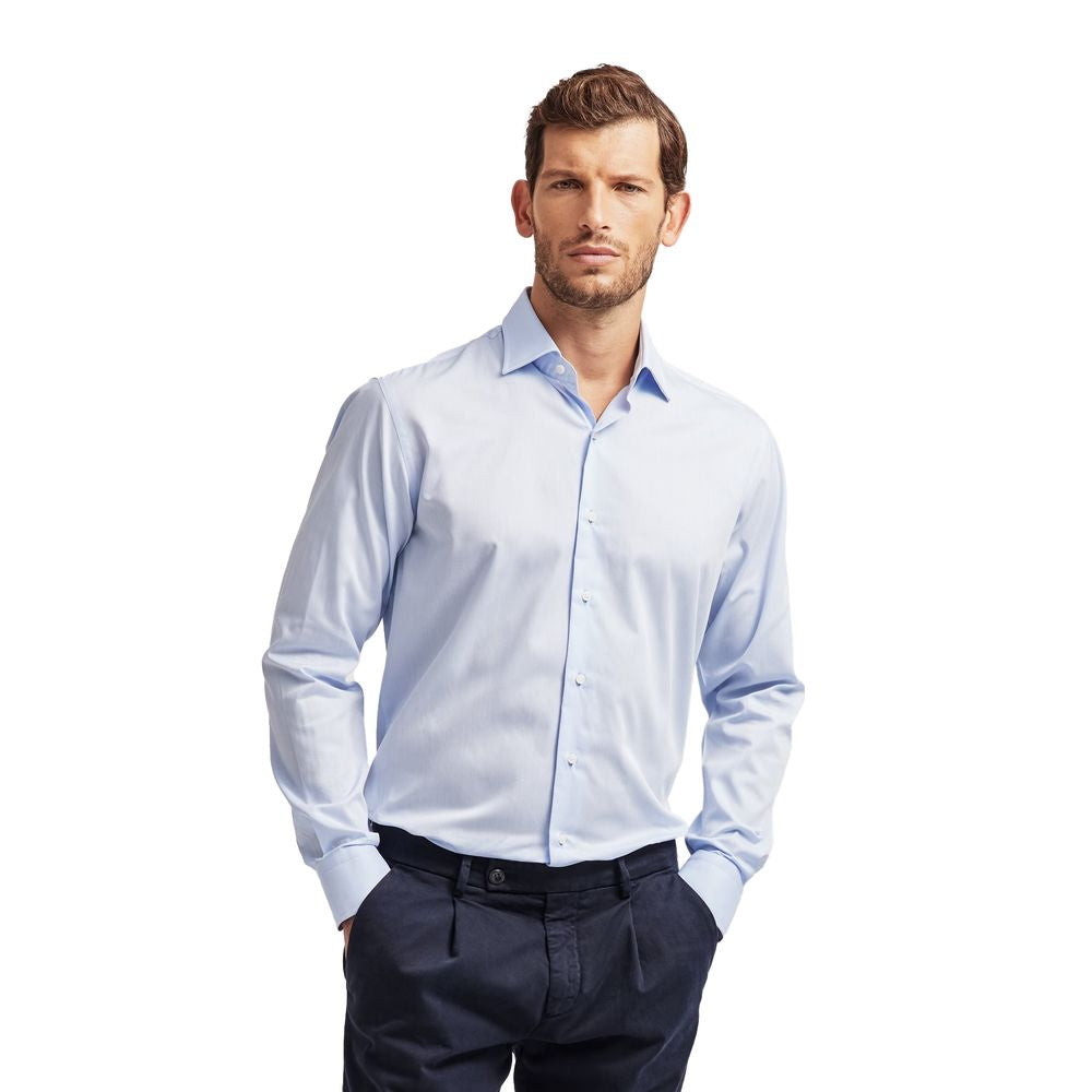 Бавовняна чоловіча сорочка Ballantyne Light Blue