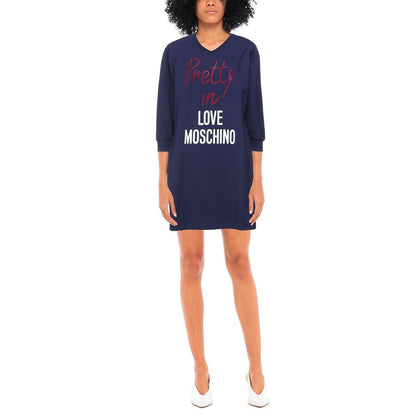 Синє бавовняне жіноче плаття Love Moschino