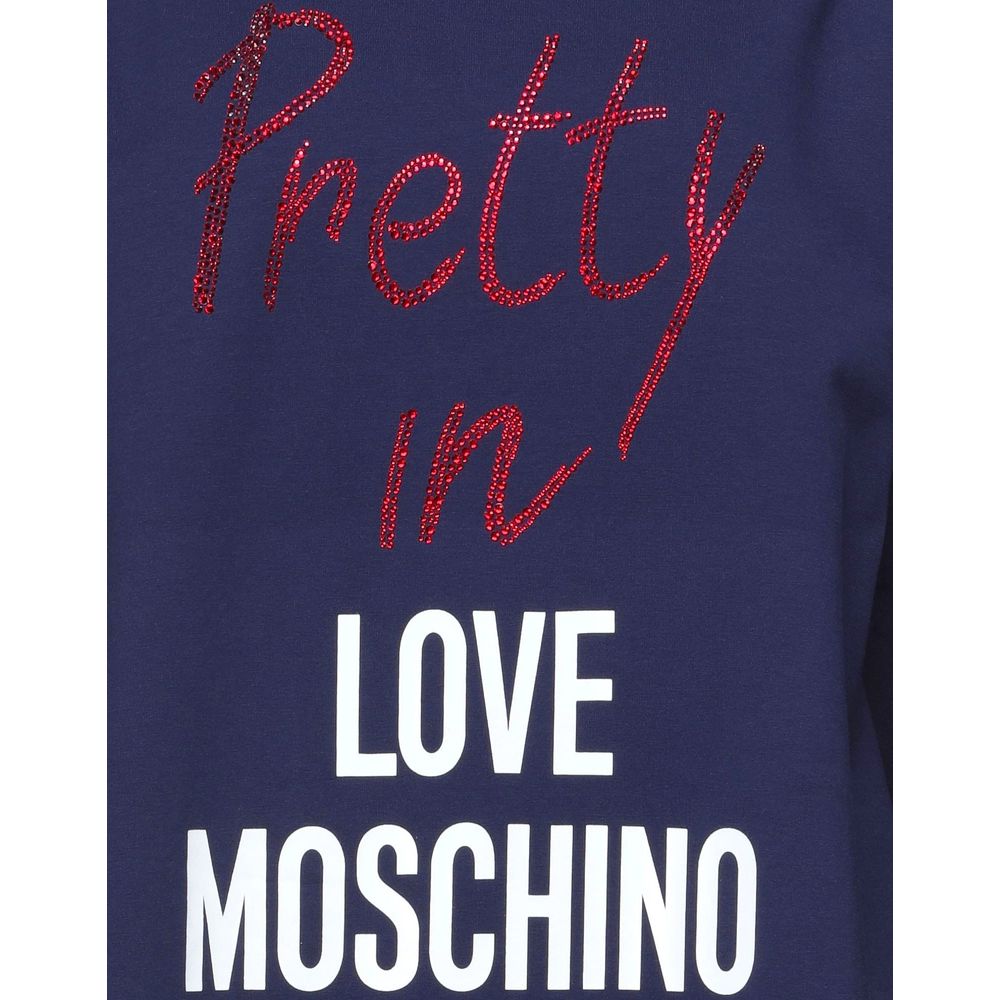 Синє бавовняне жіноче плаття Love Moschino