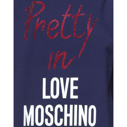 Синє бавовняне жіноче плаття Love Moschino