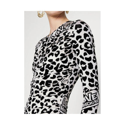 Біла жіноча сукня з віскози Love Moschino