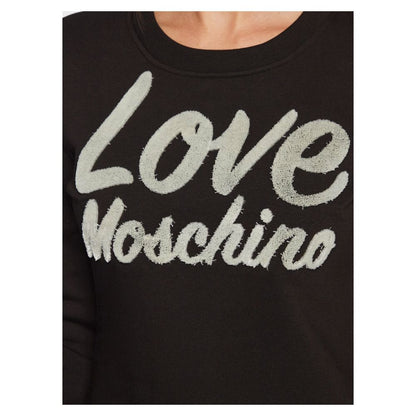 Love Moschino Шикарна сукня зі суміші бавовни з тисненим логотипом