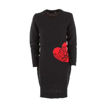 Шикарна трикотажна сукня з вовняним візерунком у формі серця Love Moschino