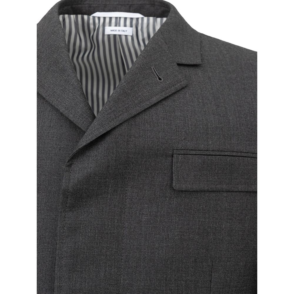 Класичний сірий вовняний піджак Thom Browne