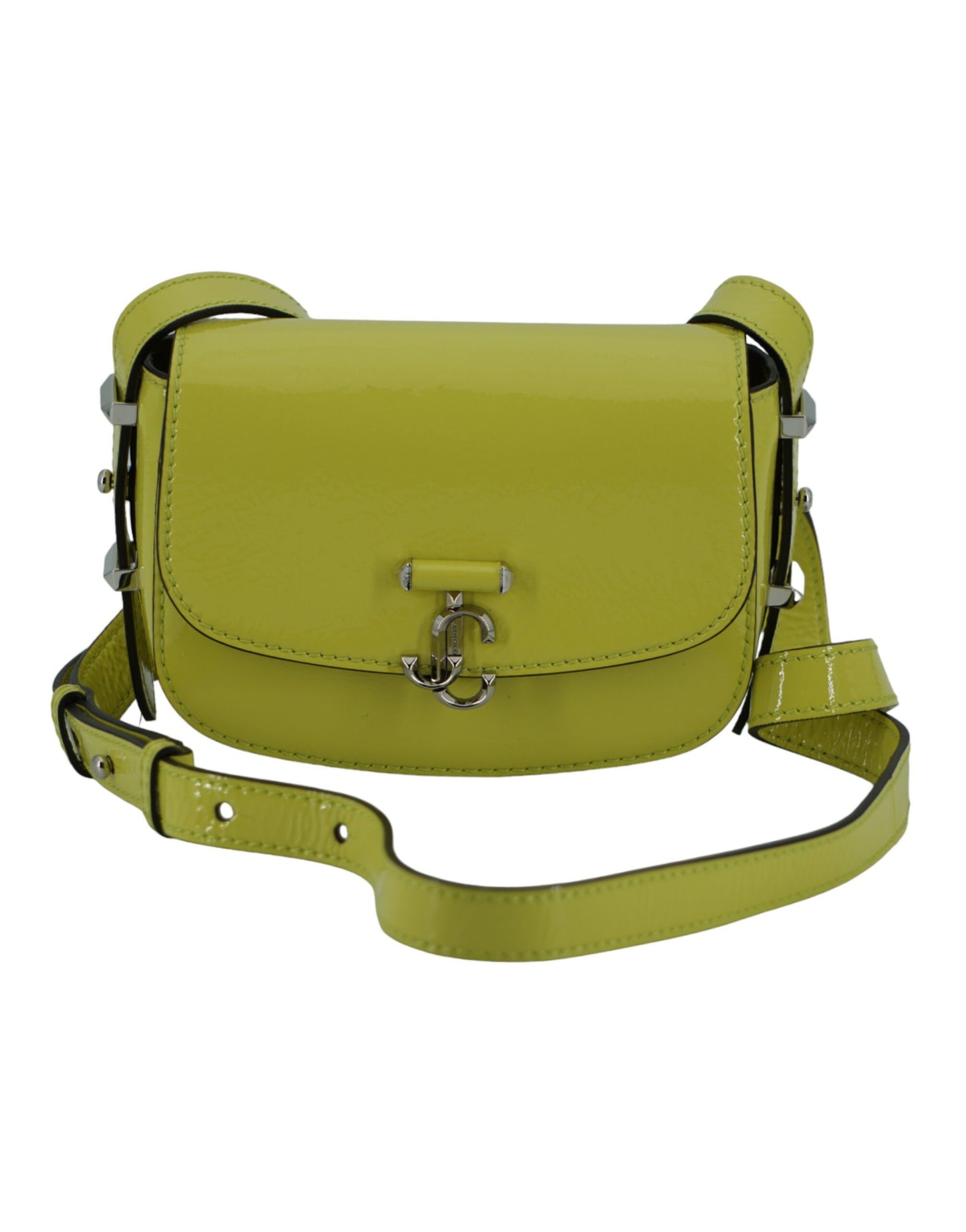 Маленька шкіряна сумка на плече Jimmy Choo Lime Yellow