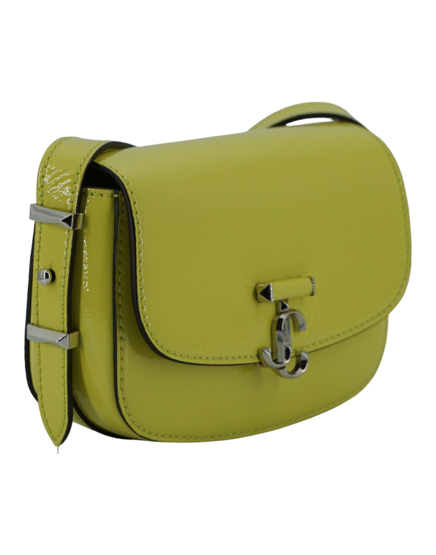 Маленька шкіряна сумка на плече Jimmy Choo Lime Yellow