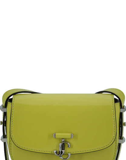 Маленька шкіряна сумка на плече Jimmy Choo Lime Yellow