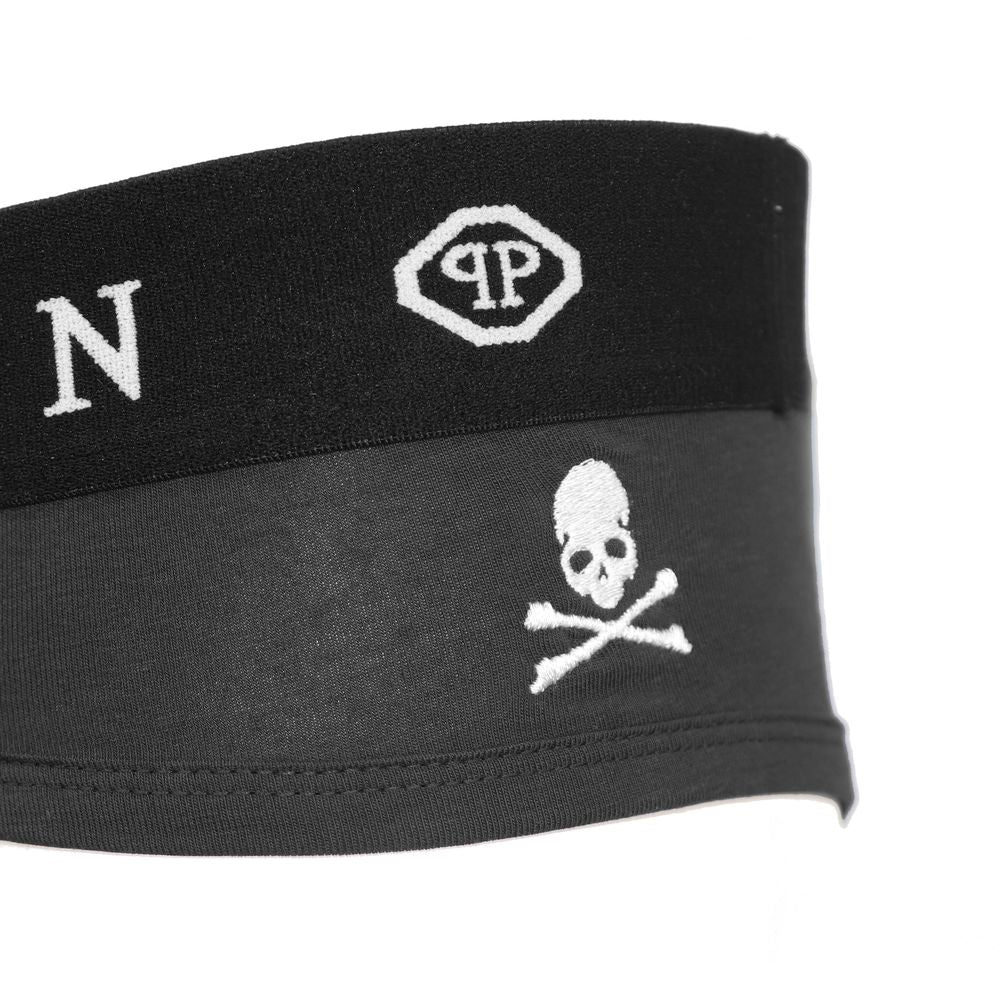 Чоловіча коротка сумка-боксер Philipp Plein Black Cotton