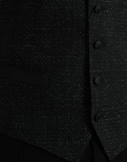 Dolce &amp; Gabbana. Чорно-коричневий шовковий жилет. Урочистий жилет
