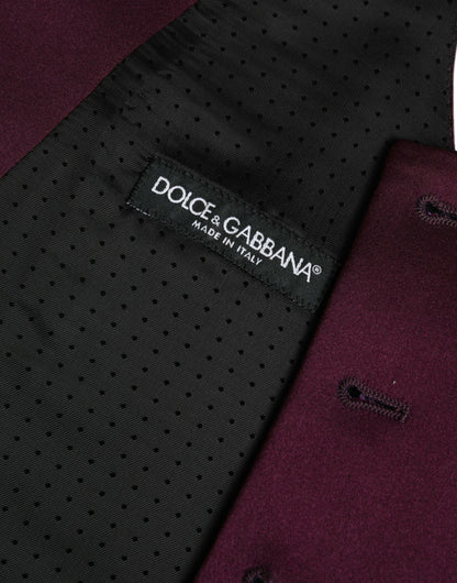 Dolce &amp; Gabbana, темно-бордовий атласний шовковий жилет, офіційний жилет
