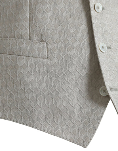 Dolce &amp; Gabbana Off White, бавовняна жилетка, формальний жилет