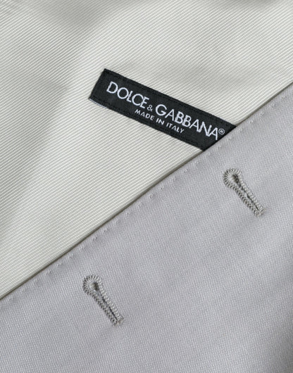 Світло-сіра вовняна офіційна сукня-жилет Dolce &amp; Gabbana