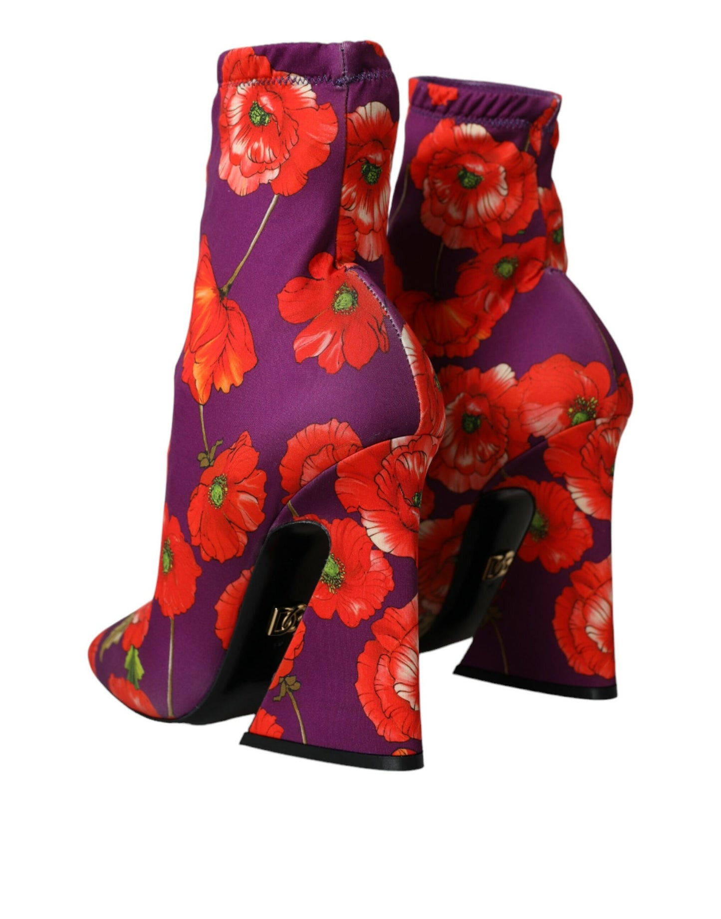 Черевики Dolce &amp; Gabbana з фіолетовим квітковим трикотажем