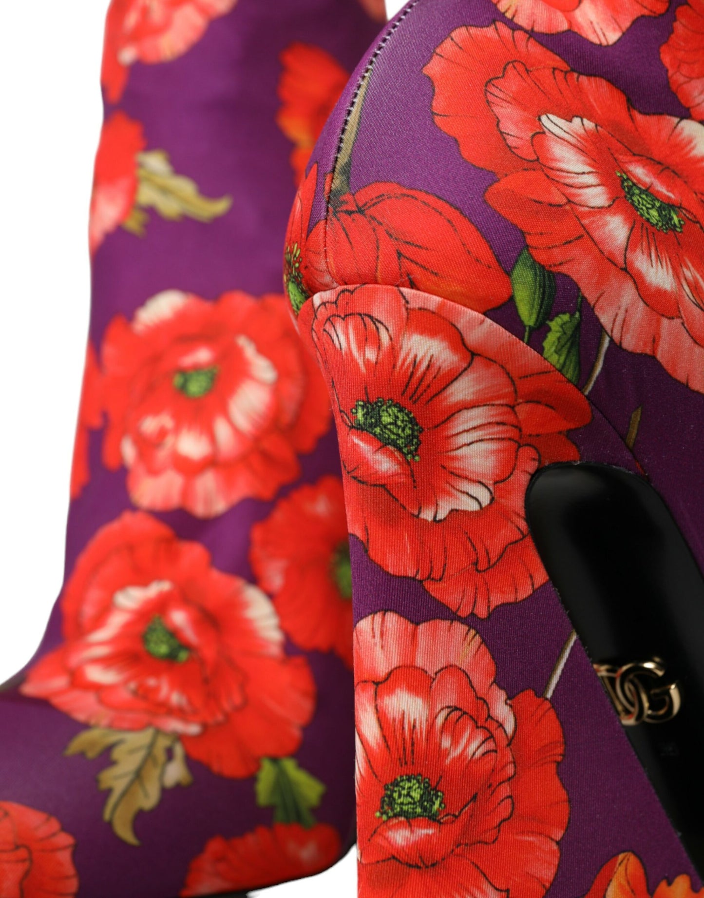 Черевики Dolce &amp; Gabbana з фіолетовим квітковим трикотажем
