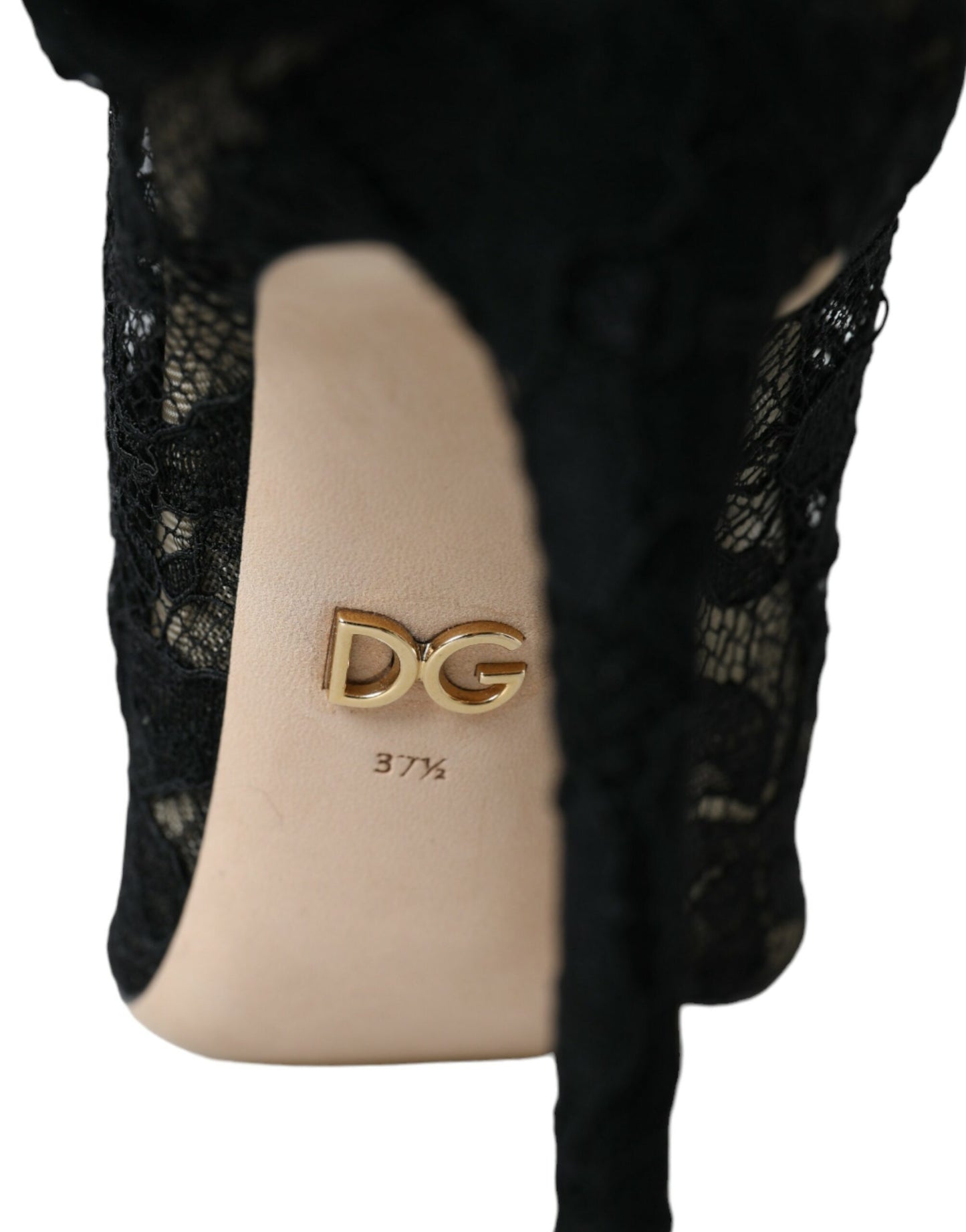 Черевики Dolce &amp; Gabbana Black Stretch Taormina Lace Boots