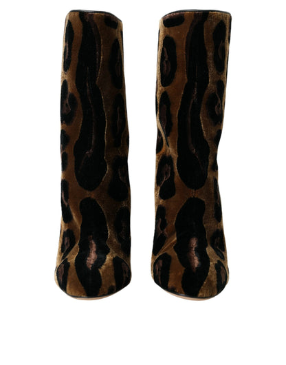 Коричневі черевики Dolce &amp; Gabbana зі шкіри Giraffe