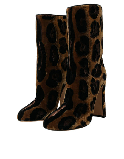Коричневі черевики Dolce &amp; Gabbana зі шкіри Giraffe