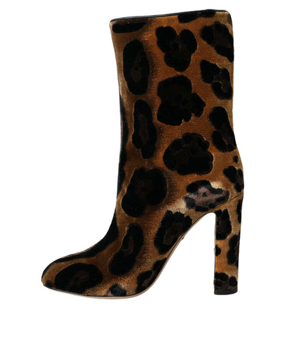 Коричневі черевики Dolce &amp; Gabbana зі шкіри Giraffe