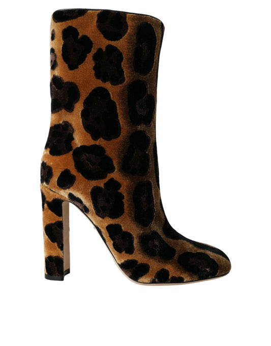 Коричневі черевики Dolce &amp; Gabbana зі шкіри Giraffe