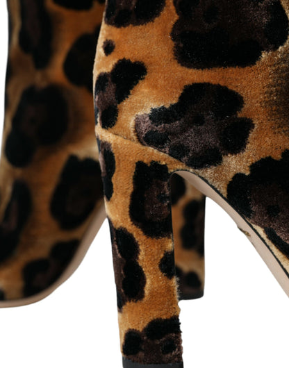Коричневі черевики Dolce &amp; Gabbana зі шкіри Giraffe